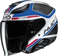 HJC F31 Ceron Jethelm, weiss-rot-blau, Gr&ouml;&szlig;e XS 54 55 f&uuml;r M&auml;nner