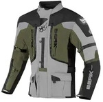 Berik Dakota wasserdichte 3in1 Motorrad Textiljacke, schwarz-grau-gr&uuml;n, Gr&ouml;&szlig;e 48
