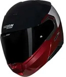 Nolan N90-3 06 Verniciatura Speciale N-Com Klapphelm, schwarz-rot, Gr&ouml;&szlig;e M f&uuml;r