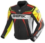 Berik Absolute Race Motorrad Lederjacke, schwarz-weiss-rot-gelb, Gr&ouml;&szlig;e 48 f&uuml;r
