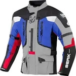 Berik Dakota wasserdichte 3in1 Motorrad Textiljacke, schwarz-grau-rot-blau, Gr&ouml;&szlig;e