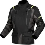 LS2 Narvik wasserdichte Damen Motorrad Textiljacke, schwarz-grau-gelb, Gr&ouml;&szlig;e XL