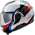 LS2 FF910 Advant II Triple Klapphelm, weiss-rot-blau, Gr&ouml;&szlig;e XS f&uuml;r M&auml;nner