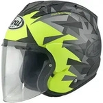 Arai SZ-R EVO Mimesis Jethelm, schwarz-grau-gelb, Gr&ouml;&szlig;e XS f&uuml;r M&auml;nner