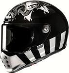 HJC V10 Crania Helm, schwarz-silber, Gr&ouml;&szlig;e XS 54 55 f&uuml;r M&auml;nner