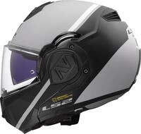 LS2 FF906 Advant Swipe Klapphelm, schwarz-grau, Gr&ouml;&szlig;e XS f&uuml;r M&auml;nner