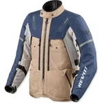 Revit Sand 5 H2O wasserdichte Motorrad Textiljacke, blau-beige, Gr&ouml;&szlig;e M f&uuml;r