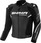 SHIMA Bandit 2.0 perforierte Motorrad Lederjacke, schwarz-weiss, Gr&ouml;&szlig;e 50 f&uuml;r