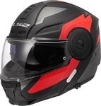 LS2 FF902 Scope II Duria Klapphelm, schwarz-rot, Gr&ouml;&szlig;e 2XL f&uuml;r M&auml;nner