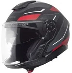 Schuberth J2 Sigma Jethelm, schwarz-grau-rot, Gr&ouml;&szlig;e 53 f&uuml;r M&auml;nner