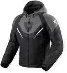Revit Quantum 3 H2O wasserdichte Motorrad Textiljacke, schwarz-grau, Gr&ouml;&szlig;e S f&uuml;r