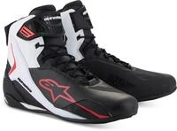 Alpinestars Faster-4 Motorrad Schuhe, schwarz-weiss-rot, Gr&ouml;&szlig;e 40 f&uuml;r M&auml;nner