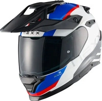 NEXX 01YT10047614900L, Nexx Y.TRAVL Quest Enduro Helm Weiss Rot Blau male