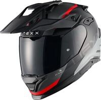 Nexx Y.TRAVL Quest Enduro Helm, schwarz-rot, Gr&ouml;&szlig;e XS f&uuml;r M&auml;nner