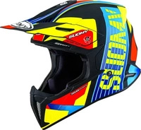 Suomy K6XW0023.3, Suomy X-Wing Amped E06 Motocross Helm Schwarz Blau Gelb male