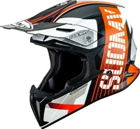 Suomy K6XW0021.5, Suomy X-Wing Amped E06 Motocross Helm Schwarz Weiss Orange male