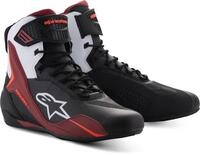 Alpinestars Faster-4 Motorrad Schuhe, schwarz-weiss-rot, Gr&ouml;&szlig;e 43 f&uuml;r M&auml;nner