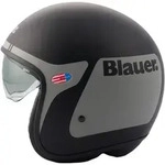Blauer Pilot GO Jethelm, schwarz-grau-silber, Gr&ouml;&szlig;e L f&uuml;r M&auml;nner