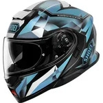 Shoei Neotec 3 Fragments Klapphelm, schwarz-weiss-blau, Gr&ouml;&szlig;e XS f&uuml;r M&auml;nner