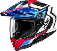 HJC RPHA 60 Dakar Enduro Helm, weiss-rot-blau, Gr&ouml;&szlig;e XS 54 55 f&uuml;r M&auml;nner