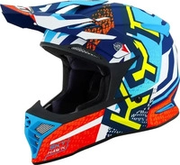 KYT Y6SK0016.2, KYT Skyhawk Hyperflow Motocross Helm Rot Blau male