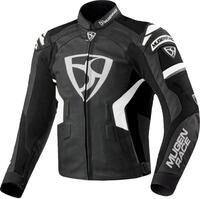 MUGENRACE Marcus Motorrad Lederjacke, schwarz-weiss, Gr&ouml;&szlig;e 48 f&uuml;r M&auml;nner