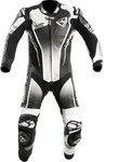 MUGENRACE Sidegun perforierte 1-Teiler Motorrad Lederkombi, schwarz-weiss, Gr&ouml;&szlig;e 48