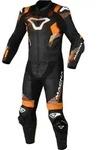 Macna Armadyl perforierte 2-Teiler Motorrad Lederkombi, schwarz-weiss-orange, Gr&ouml;&szlig;e