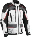 DANE Hornum wasserdichte Motorrad Textiljacke, schwarz-grau-rot, Gr&ouml;&szlig;e L f&uuml;r