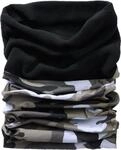 Brandit Fleece Multifunktionstuch, schwarz-grau-weiss f&uuml;r M&auml;nner