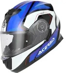 Acerbis Serel Graphic Helm, weiss-t&uuml;rkis-blau, Gr&ouml;&szlig;e XS f&uuml;r M&auml;nner