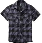 Brandit Checkshirt Kurzarmhemd, schwarz-grau, Gr&ouml;&szlig;e 4XL f&uuml;r M&auml;nner
