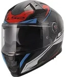LS2 FF811 Vector II Carbon Savage Helm, weiss-rot-blau, Gr&ouml;&szlig;e M f&uuml;r M&auml;nner