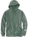 Carhartt Iconic K288 Logo Sweatshirt, grau-gr&uuml;n, Gr&ouml;&szlig;e 2XL f&uuml;r M&auml;nner