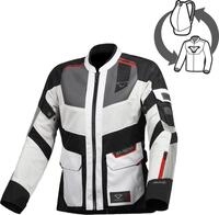 Macna Travelair Damen Motorrad Textiljacke, schwarz-grau, Gr&ouml;&szlig;e L