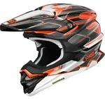 Shoei VFX-WR 06 Sparkle Motocross Helm, schwarz-weiss-orange, Gr&ouml;&szlig;e S f&uuml;r M&auml;nner