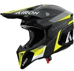 Airoh Wraaap Conquer Motocross Helm, schwarz-grau-gelb, Gr&ouml;&szlig;e S f&uuml;r M&auml;nner