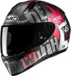 HJC C10 Fop Helm, grau-weiss-rot, Gr&ouml;&szlig;e 3XS f&uuml;r M&auml;nner