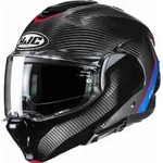 HJC F100 Carbon Stan Klapphelm, schwarz-rot-blau, Gr&ouml;&szlig;e XS 54 55 f&uuml;r M&auml;nner