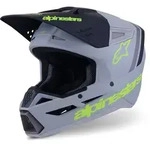 Alpinestars S-M3 Radium Motocross Helm, grau-gelb, Gr&ouml;&szlig;e XS f&uuml;r M&auml;nner