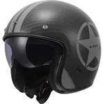 LS2 OF601 Bob II Carbon Star Jethelm, grau, Gr&ouml;&szlig;e XS f&uuml;r M&auml;nner