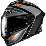 HJC C71 Faber Helm, schwarz-grau-orange, Gr&ouml;&szlig;e XS 54 55 f&uuml;r M&auml;nner
