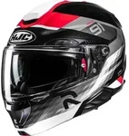 HJC RPHA 91 Madal Klapphelm, schwarz-weiss-rot, Gr&ouml;&szlig;e XS 54 55 f&uuml;r M&auml;nner