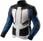 Rebelhorn Hardy 3.0 wasserdichte Motorrad Textiljacke, grau-rot-blau, Gr&ouml;&szlig;e S f&uuml;r