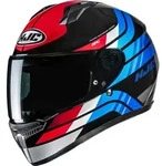 HJC C10 Hiper Helm, schwarz-rot-blau, Gr&ouml;&szlig;e XS 54 55 f&uuml;r M&auml;nner