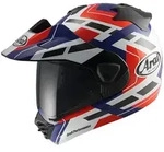 Arai TOUR-X5 Match Enduro Helm, weiss-rot-blau, Gr&ouml;&szlig;e XS f&uuml;r M&auml;nner