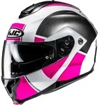 HJC C91N Jyn Klapphelm, schwarz-weiss-pink, Gr&ouml;&szlig;e XS 54 55 f&uuml;r M&auml;nner