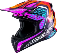 Suomy K6XW0024.3, Suomy X-Wing Motley Motocross Helm Schwarz Rot Lila male