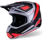 Alpinestars S-M7 Rise Motocross Helm, schwarz-rot-silber, Gr&ouml;&szlig;e M f&uuml;r M&auml;nner