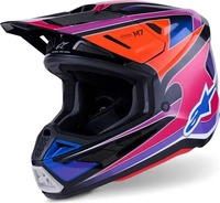 Alpinestars 8301926-7256-XL, Alpinestars S-M7 Fuse Motocross Helm Blau Lila male